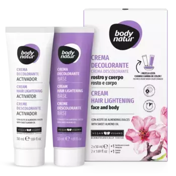 Крем для лица Crema Decolorante Rostro y Cuerpo Body Natur, 2 x 50 ml