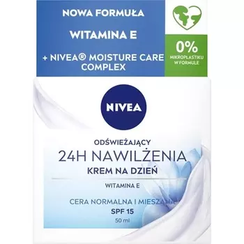 Крем для лица увлажняющий освежающий 24 часа 50мл, Nivea