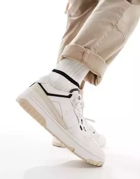 Кремовые кожаные кроссовки Tommy Hilfiger Basket