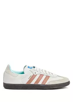 Кремовые мужские кожаные кроссовки samba Adidas