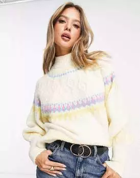 Кремовый джемпер River Island Fairisle