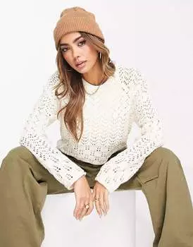 Кремовый джемпер с круглым вырезом ASOS