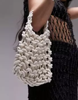 Кремовый клатч Topshop Tara