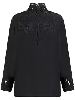 Крепдешиновая блузка ETRO, черный