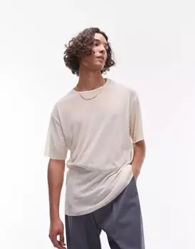 Креповая футболка оверсайз Topman с камнем