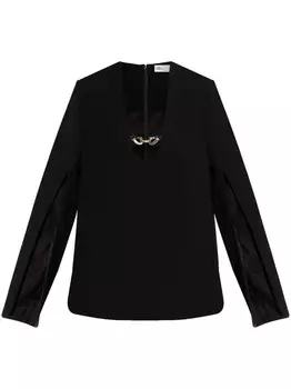 Креповая туника Tory Burch, черный