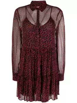 Креповое платье мини Razyele с узором Crush Zadig&Voltaire, черный