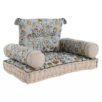 Кресло DKD Home Decor Синий Бежевый 90 x 55 x 18 см