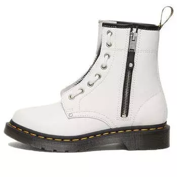 Кроссовки 1460 double zip leather lace up boots 'white' Dr. Martens, белый