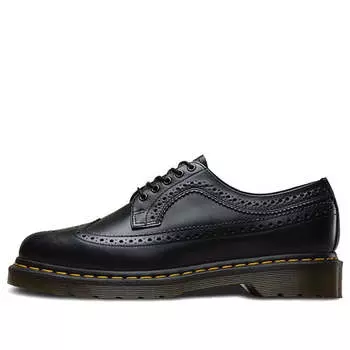 Кроссовки 3989 yellow stitch smooth leather brogue 'black' Dr. Martens, черный