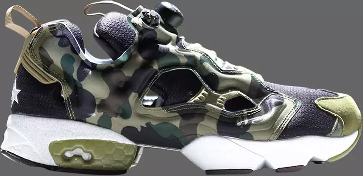 Кроссовки a bathing ape x mita x instapump fury og 'black earth' Reebok, черный