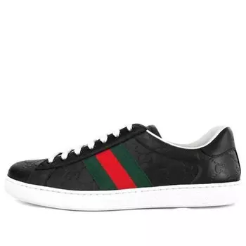 Кроссовки ace 'black logo' Gucci, черный