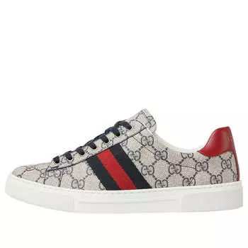Кроссовки ace canvas 'beige monogram' Gucci, бежевый