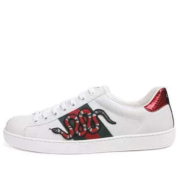 Кроссовки ace embroidered 'snake' Gucci, белый