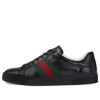 Кроссовки ace gg crystal canvas sneaker 'black' Gucci, черный