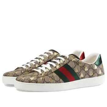 Кроссовки ace gg supreme 'bees' Gucci, бежевый