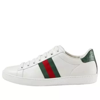 Кроссовки ace 'green crocodile' Gucci, зеленый