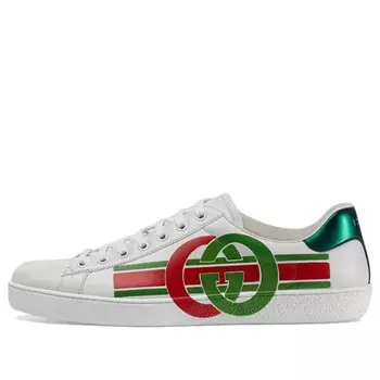 Кроссовки ace 'interlocking g' Gucci, белый