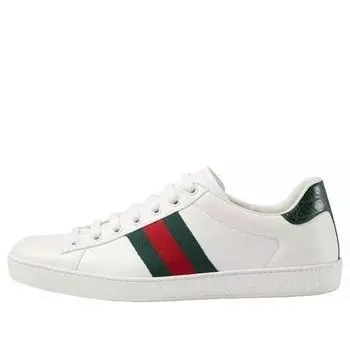 Кроссовки ace leather 'white' Gucci, белый