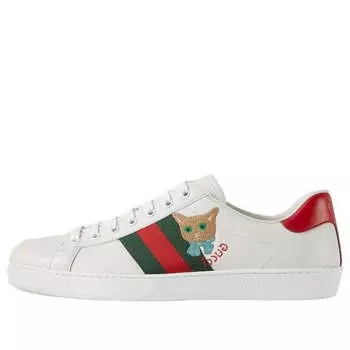 Кроссовки ace low ' cat' Gucci, белый