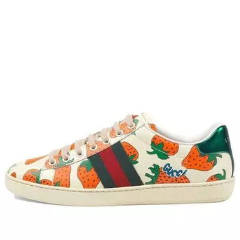 Кроссовки ace 'strawberry white' Gucci, красный