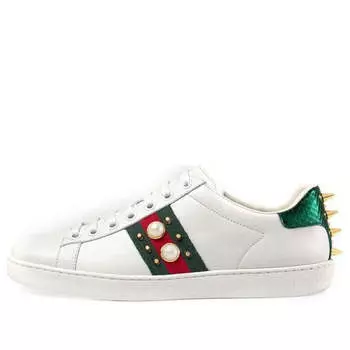 Кроссовки ace studded Gucci, белый