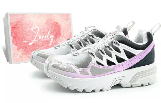 Кроссовки ACS + Lifestyle Shoes Unisex Low-Top Black/White/Purple Salomon