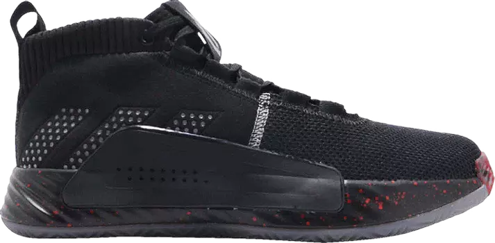 Кроссовки Adidas Dame 5, черный/красный
