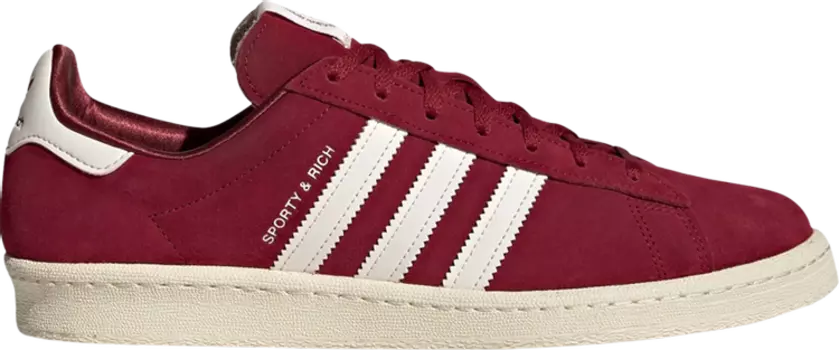 Кроссовки Adidas Sporty & Rich x Campus 80s 'Collegiate Burgundy', красный