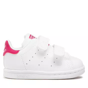 Кроссовки Adidas StanSmith Cf детские, белый/розовый