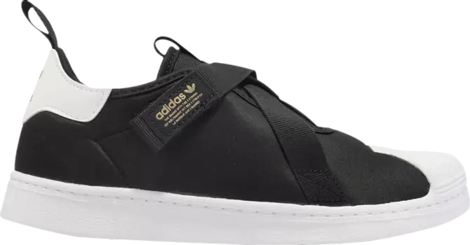 Кроссовки Adidas Superstar 360 Little Kid 'Black White Gold', черный