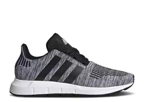 Кроссовки Adidas SWIFT RUN 1.0 BIG KID 'BLACK WHITE', черный