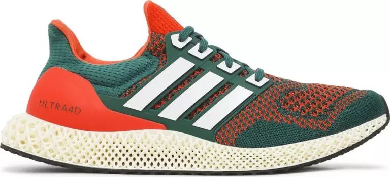 Кроссовки Adidas Ultra 4D 'Miami Hurricanes', зеленый