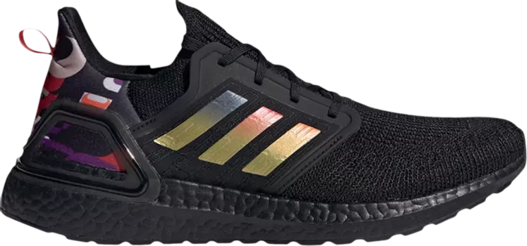 Кроссовки Adidas UltraBoost 20, черный/золотистый