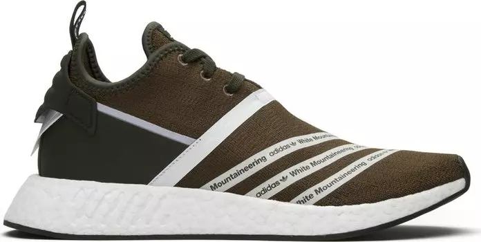 Кроссовки Adidas White Mountaineering x NMD_R2 Primeknit 'Olive', зеленый