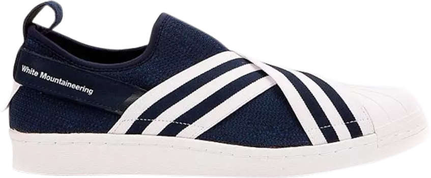 Кроссовки Adidas White Mountaineering x Superstar Slip On PK 'Collegiate Navy', синий