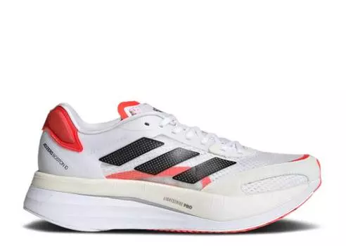 Кроссовки Adidas WMNS ADIZERO BOSTON 10 'WHITE SOLAR RED', белый