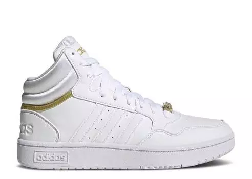 Кроссовки Adidas WMNS HOOPS 3.0 MID CLASSIC 'GOLD METALLIC', белый
