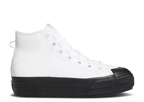 Кроссовки Adidas WMNS NIZZA RF PLATFORM MID 'WHITE BLACK', белый