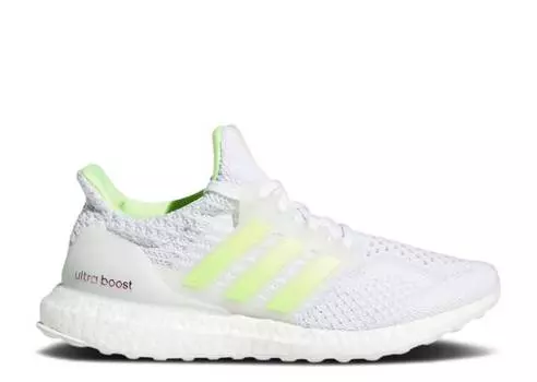Кроссовки Adidas WMNS ULTRABOOST 5.0 DNA 'GLOW IN THE DARK - WHITE SIGNAL GREEN', белый