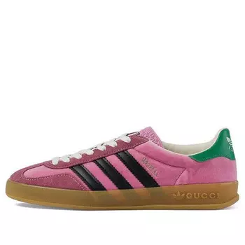 Кроссовки adidas x gazelle 'pink purple green' Gucci, розовый
