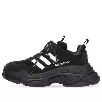 Кроссовки adidas x triple s sneaker 'black' Balenciaga, черный