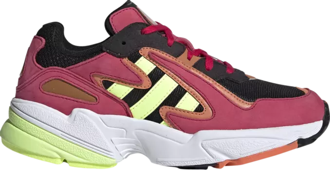 Кроссовки Adidas Yung-96 Chasm J 'Pink Hi-Res Yellow', розовый