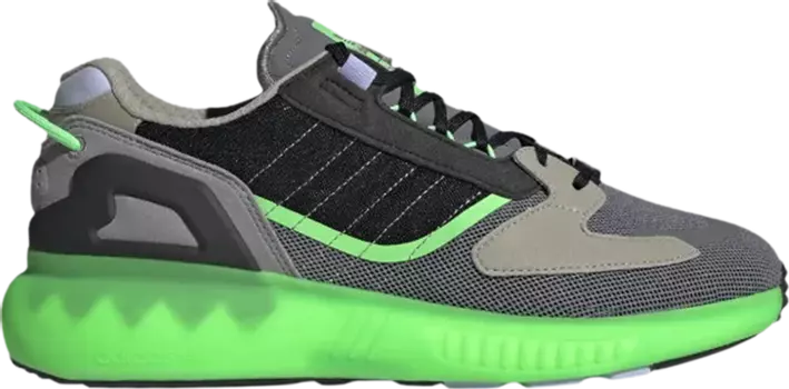 Кроссовки Adidas ZX 5000 'Grey Screaming Green', серый