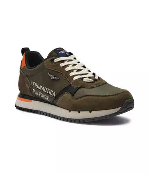 Кроссовки Aeronautica Militare, зеленый / коричневый