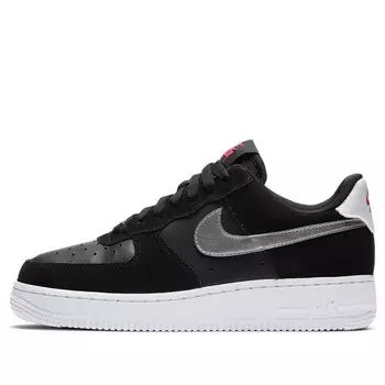 Кроссовки air force 1 '07 'black metallic silver' Nike, черный