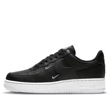 Кроссовки air force 1 '07 essential 'tumble leather - black' Nike, черный