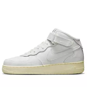 Кроссовки air force 1 '07 mid 'white canvas' Nike, белый