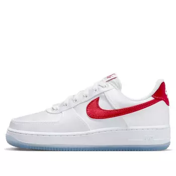 Кроссовки air force 1 low '07 'satin white varsity red' Nike, белый