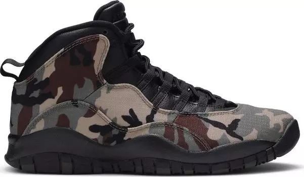 Кроссовки Air Jordan 10 Retro Woodland Camo, зеленый